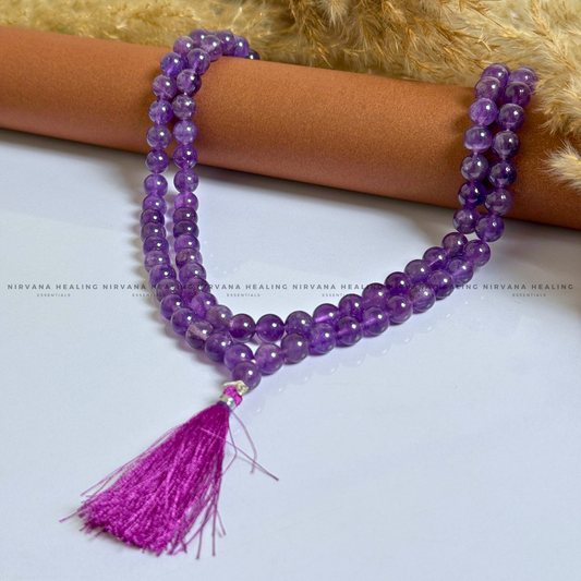 AMETHYST MALA (Meditation, Stress Reduction, Intuition and Manifestation) image 1