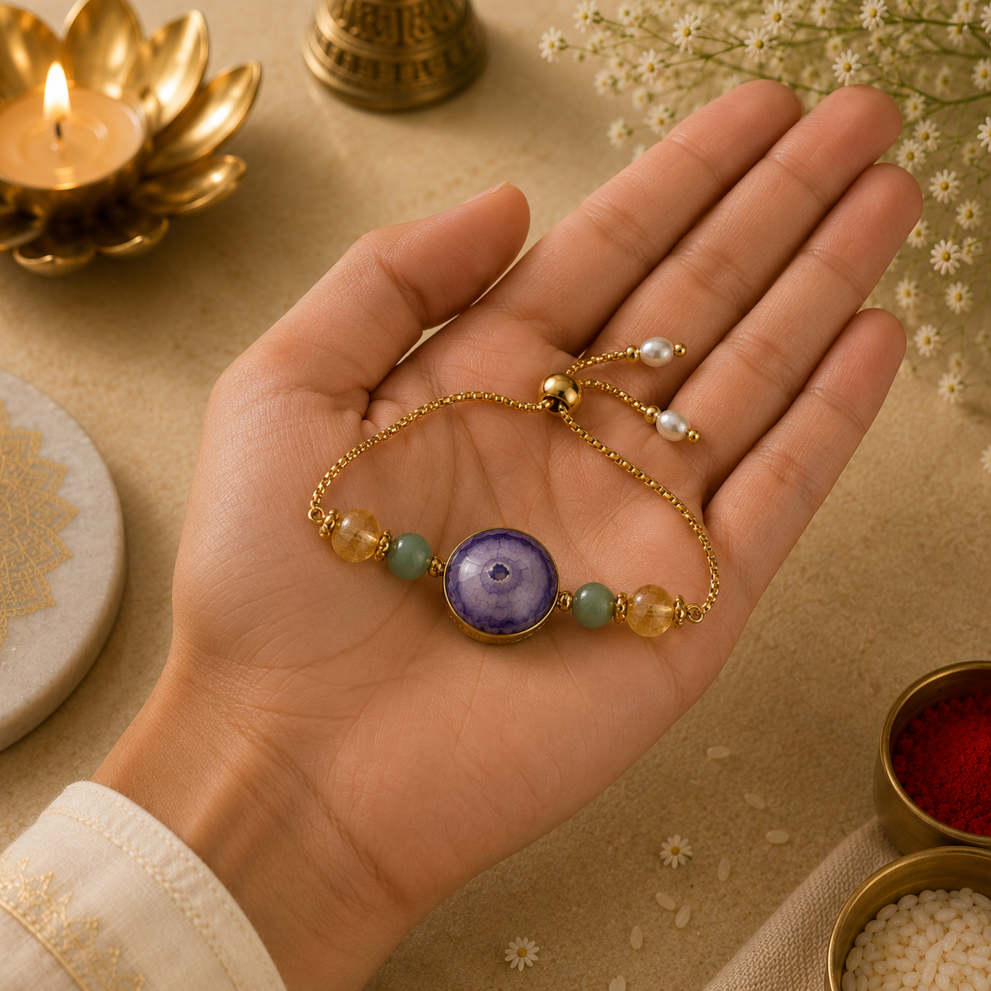 Rose Bloom Rakhi