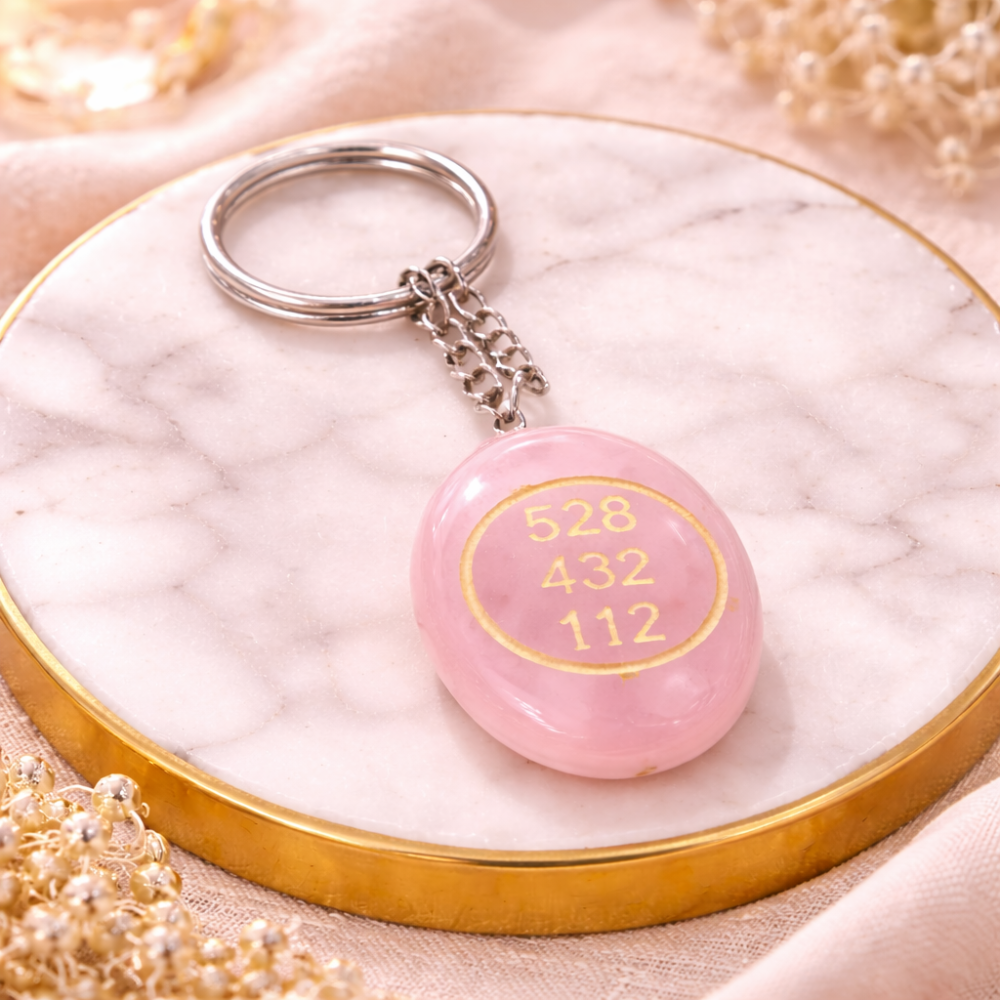 ROSE QUARTZ ZIBU KEYCHAIN - Love, Emotional Healing & Gentle Energy image 4