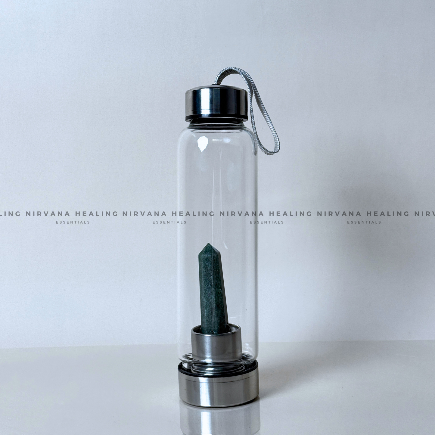 GREEN AVENTURINE INFUSED CRYSTAL ELIXIR BOTTLE (Luck, Money, Abundance, Career And Growth). image 5