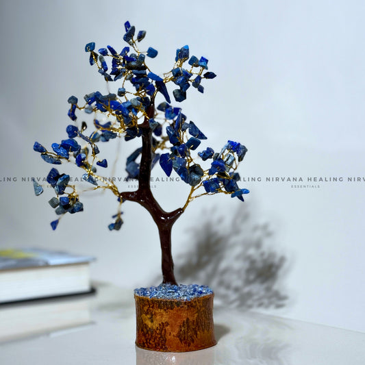 LAPIS LAZULI CRYSTAL TREE Approx 200 Beads (Communication, Truth, Ease Of Expression And Wisdom) image 1