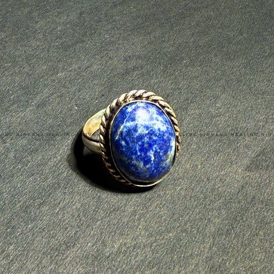 LAPIS LAZULI OVAL RING
(Communication, Truth, Ease Of Expression And Wisdom) image 1