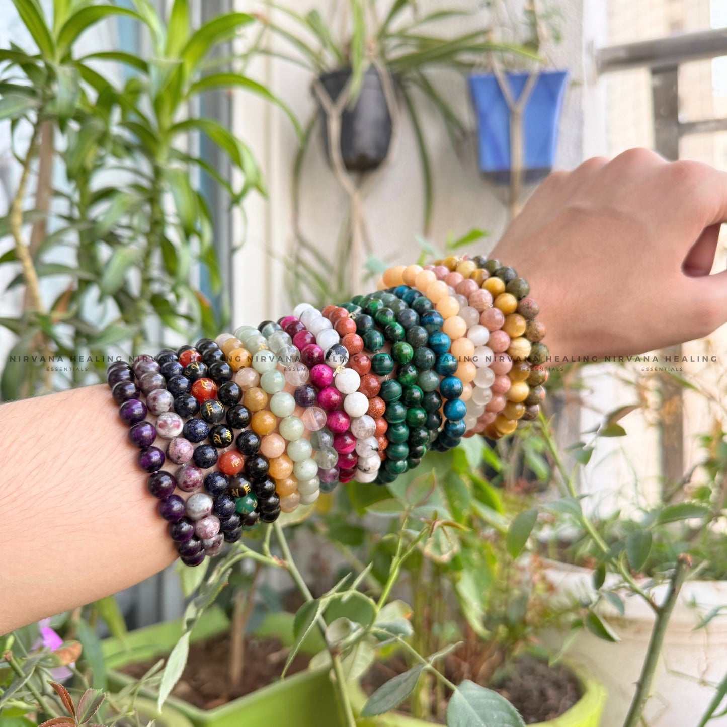 AMETHYST ROUND BEADED BRACELET (Meditation, Stress Reduction, Intuition and Manifestation) image 5