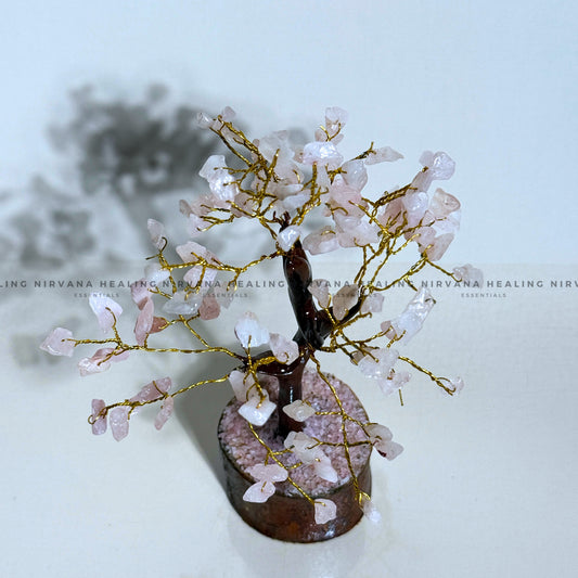 ROSE QUARTZ CRYSTAL TREE (SMALL) Approx 100 Beads (Love, Romance, Relationship And Emotions Balance) image 1