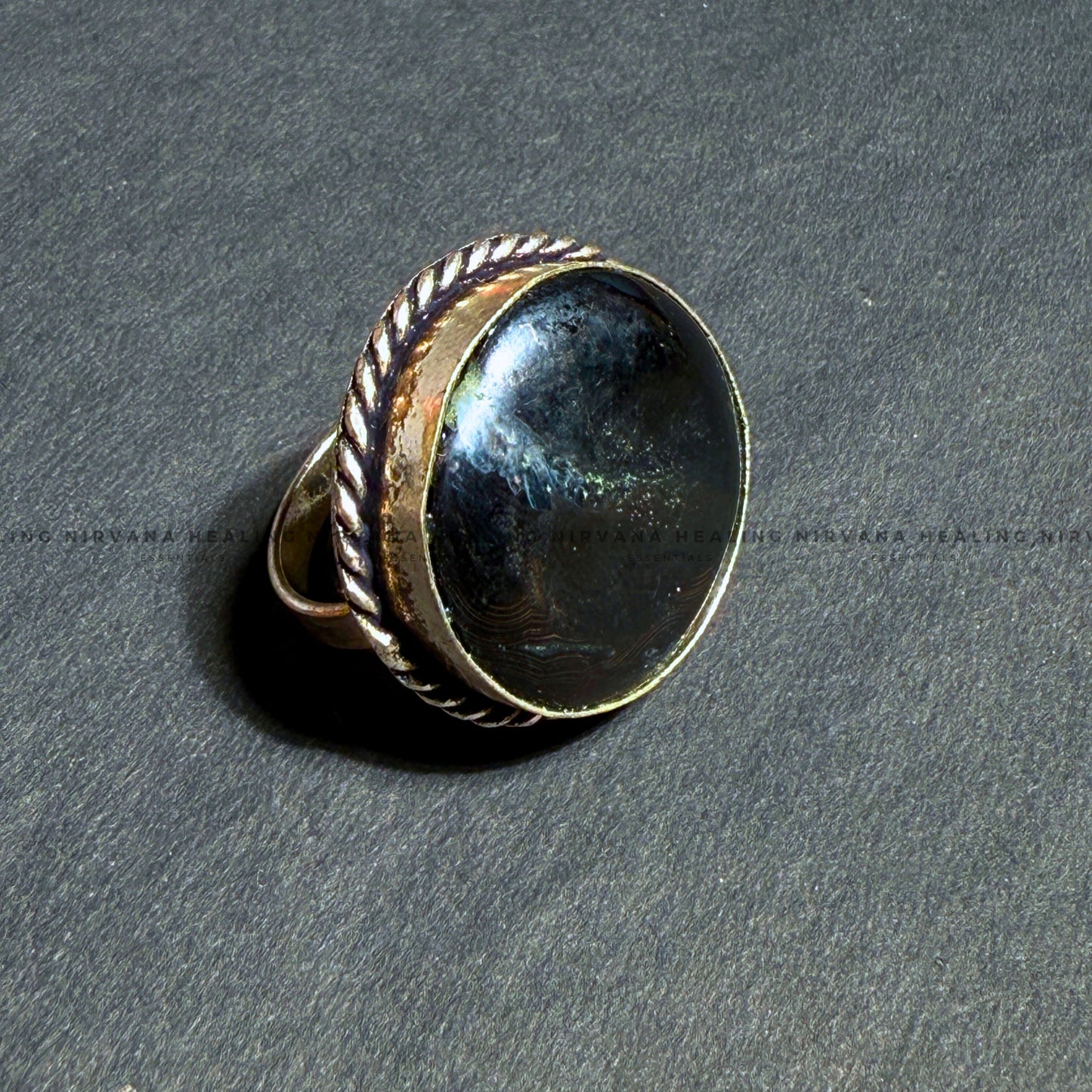 HAKIK SULEMANI BLACK ROUND RING (Evil Eye Protection, Grounding and Energy Shielding). image 4