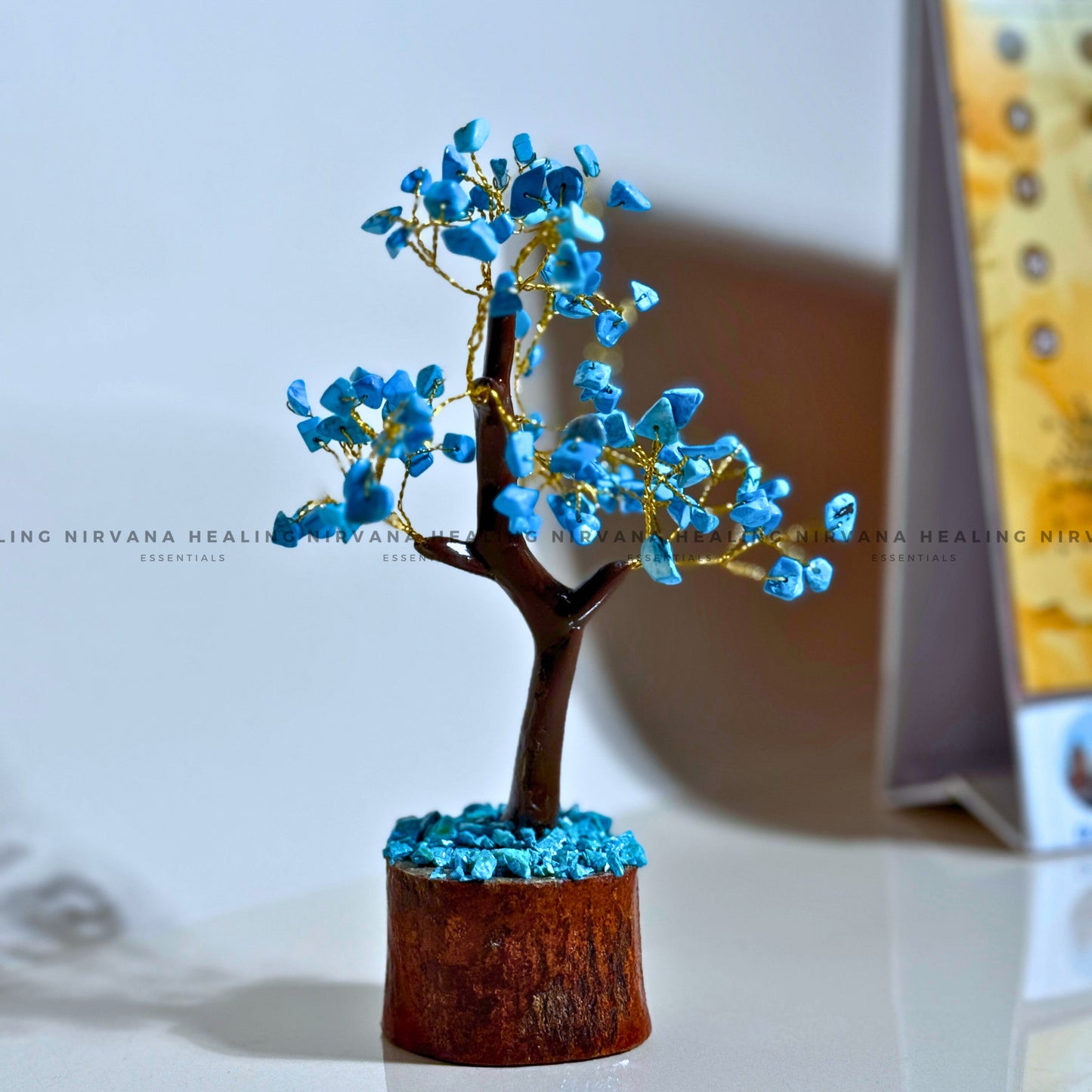 TURQUOISE CRYSTAL TREE Approx 100 Beads (Divine Protection, Psycho Gifts, Healing, Wisdom, Truth) image 4