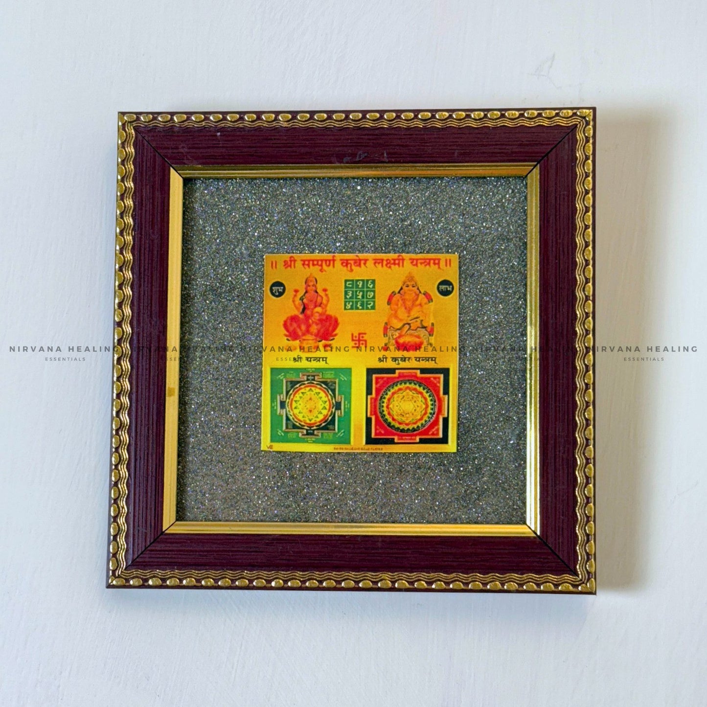 LAKSHMI KUBER YANTRA ON RAW PYRITE FRAME – (Ultimate Symbol of Wealth & Abundance) image 4