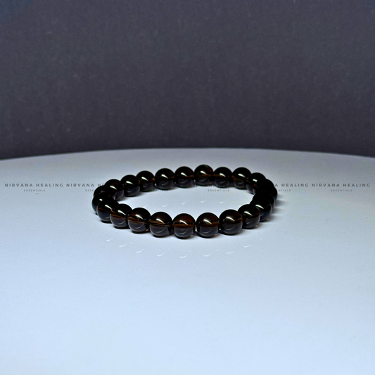 GARNET ROUND BEADED BRACELET (Commitment, Passion, Grounding, Courage) image 1