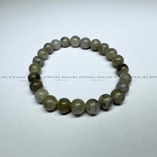 LABRADORITE ROUND BEADED BRACELET (Intuition, Inner Power And Transformation) image 1