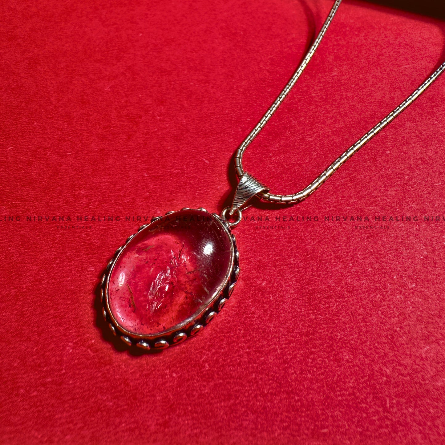 ROSE QUARTZ OVAL PENDANT (Love, Romance, Relationship And Emotion Balance) image 7