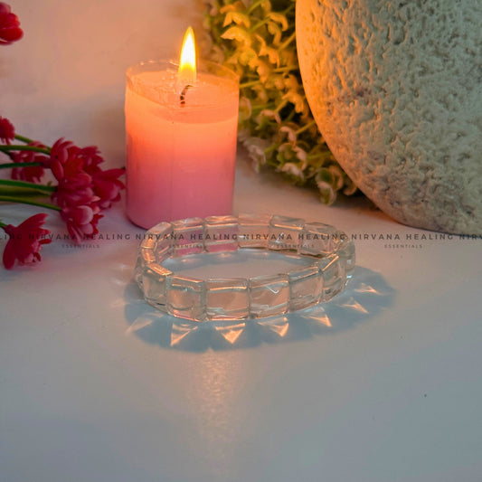 CLEAR QUARTZ PYRAMID BRACELET (Mental Clarity, Master Healer And Energy Amplifier) image 1