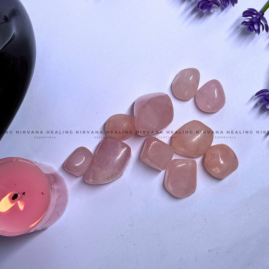 ROSE QUARTZ TUMBLE HEALING STONE (Love, Romance, Relationship, Emotion And Balance) image 1