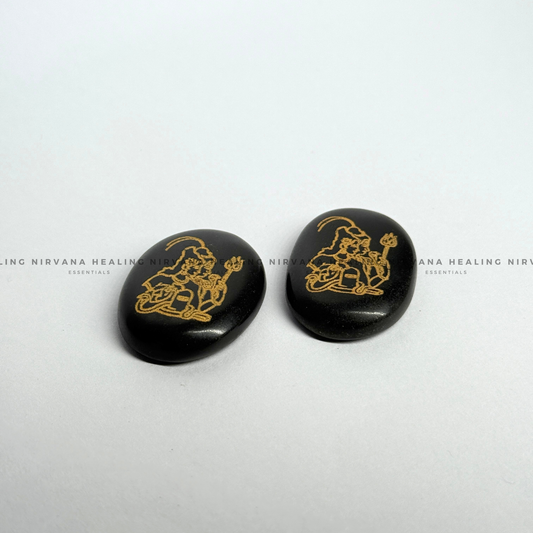 BLACK TOURMALINE MAHADEV ZIBU COIN (Protection, Grounding, Shielding And Growth) image 1