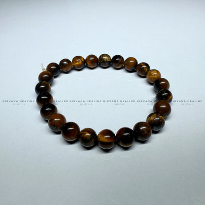 TIGER EYE ROUND BEADED BRACELET (Bold, Courage, Willpower And Strength). image 2