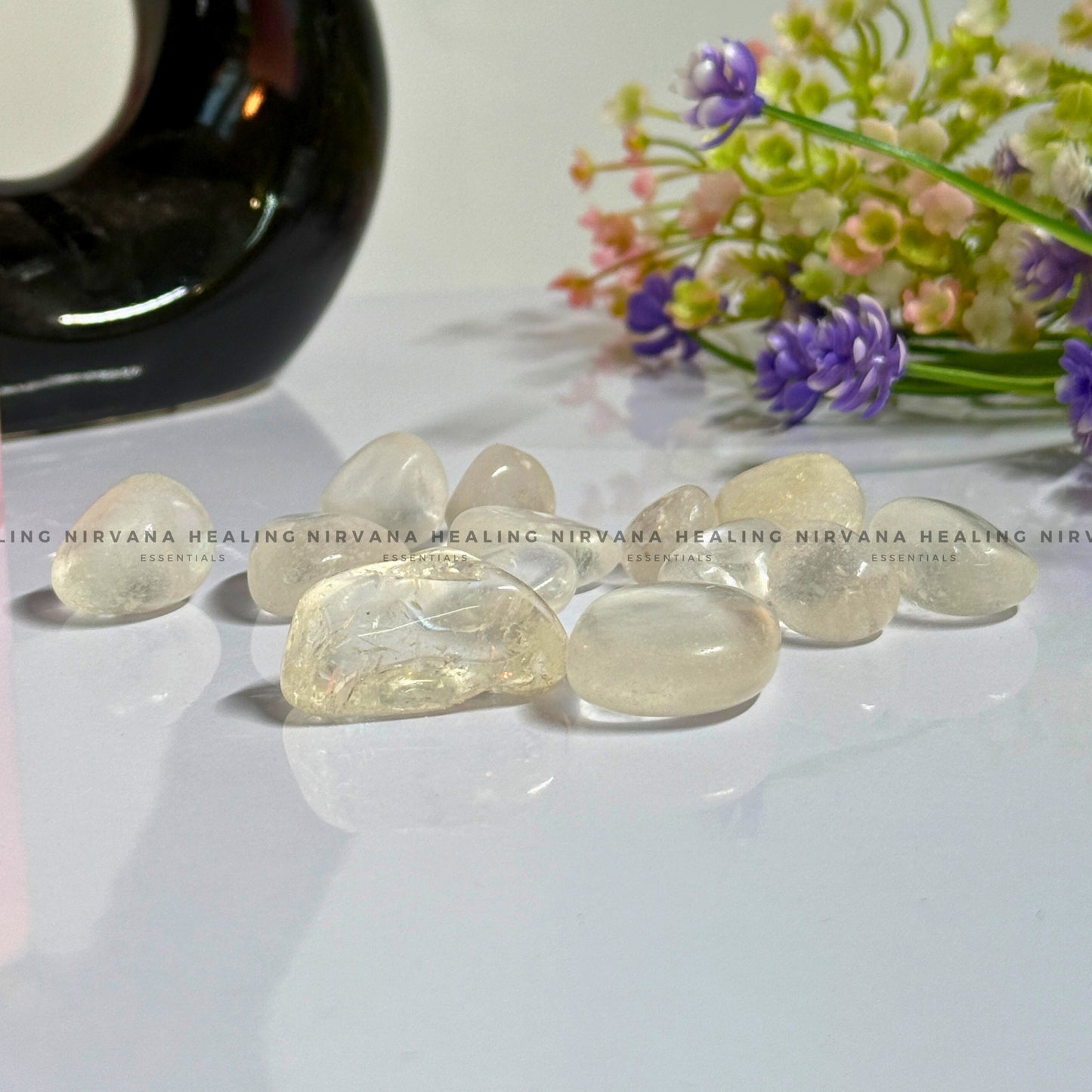 CLEAR QUARTZ TUMBLE STONES (Mental Clarity, Master Healer And Energy Amplifier).  image 1