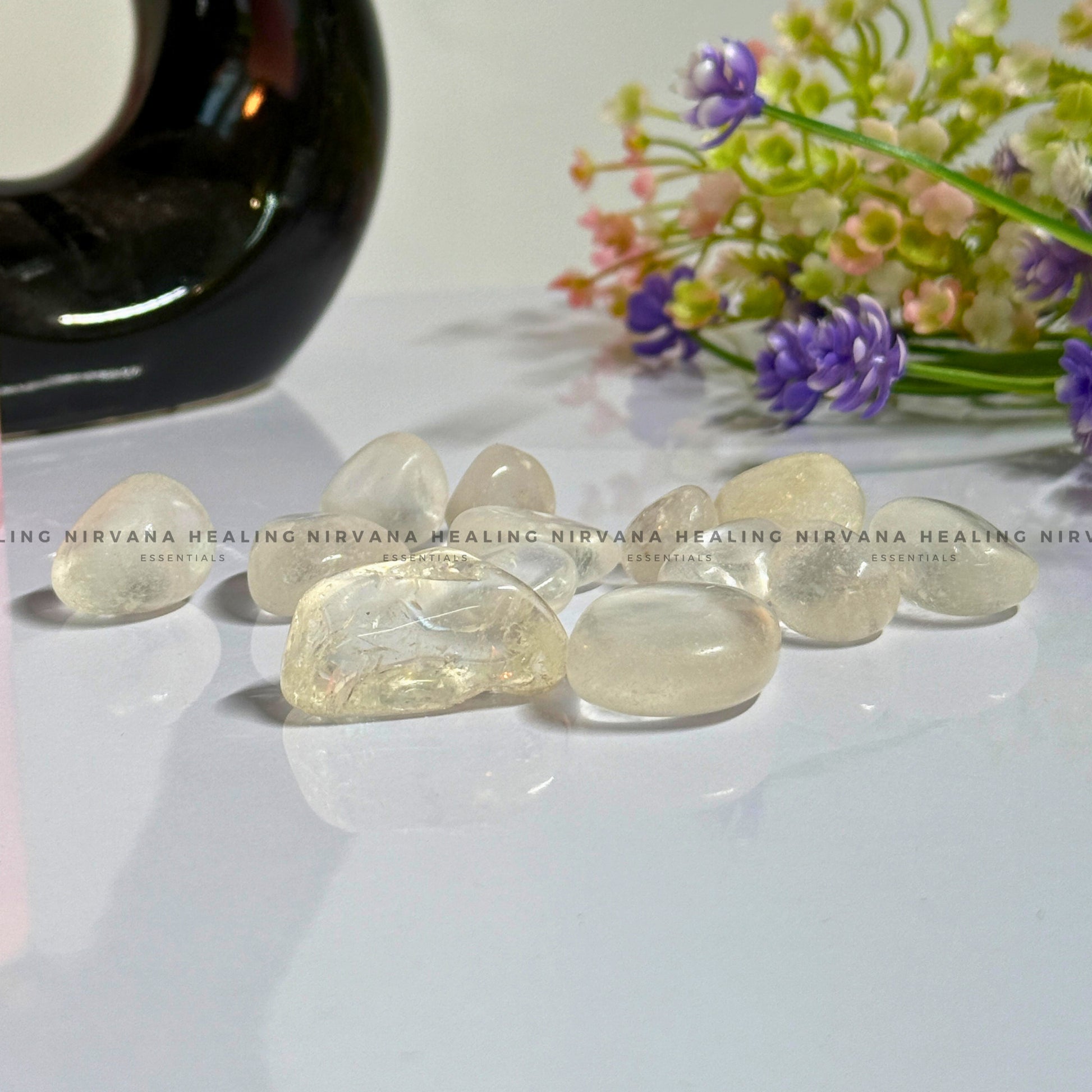 CLEAR QUARTZ TUMBLE STONES (Mental Clarity, Master Healer And Energy Amplifier).  image 1