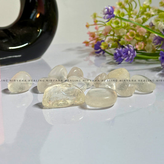 CLEAR QUARTZ TUMBLE STONES (Mental Clarity, Master Healer And Energy Amplifier).  image 1