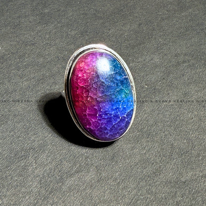 RAINBOW OVAL RING (Chakra Alignment, Positivity, Spiritual Growth And Luck) image 2