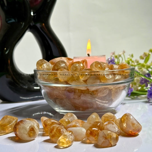CITRINE TUMBLE STONES (Abundance, Creativity, Success And Confidence).  image 1