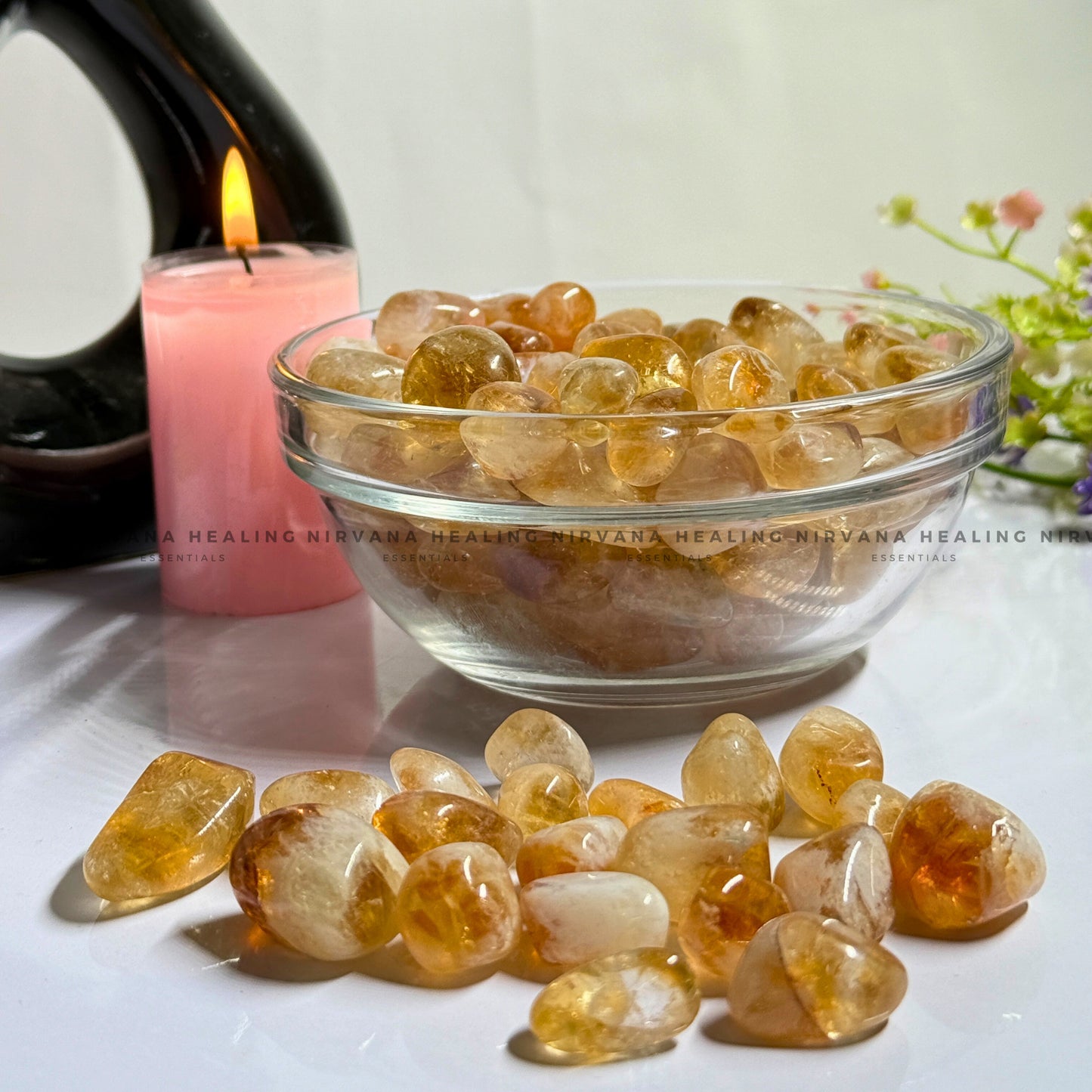 CITRINE TUMBLE STONES (Abundance, Creativity, Success And Confidence).  image 3