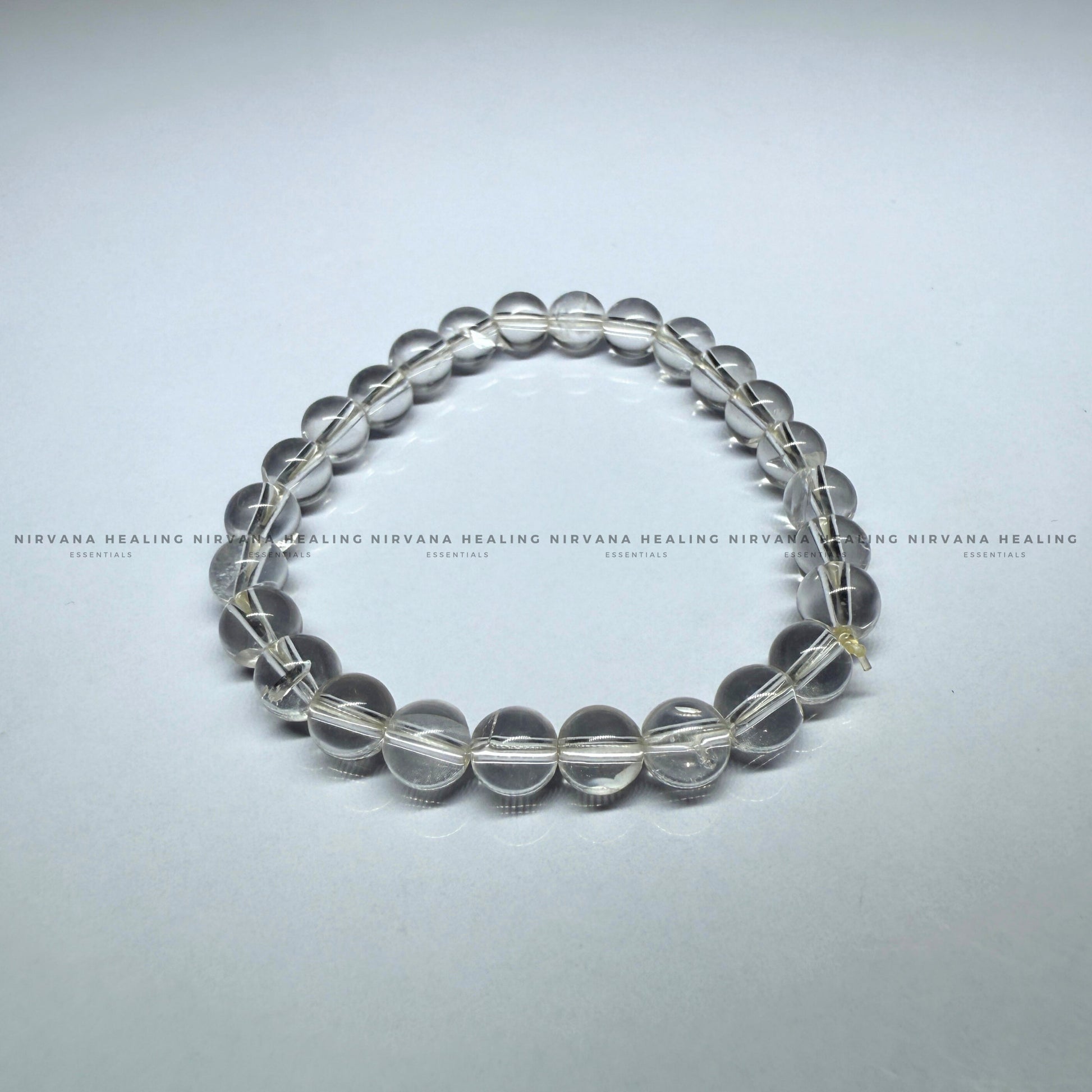 CLEAR QUARTZ ROUND BEADED BRACELET (Mental Clarity, Master Healer And Energy Amplifier) image 2