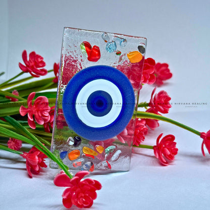 SELENITE EVIL EYE CHARGING PLATE (Aura Cleansing ,Charging, Cleansing And Purification). image 6