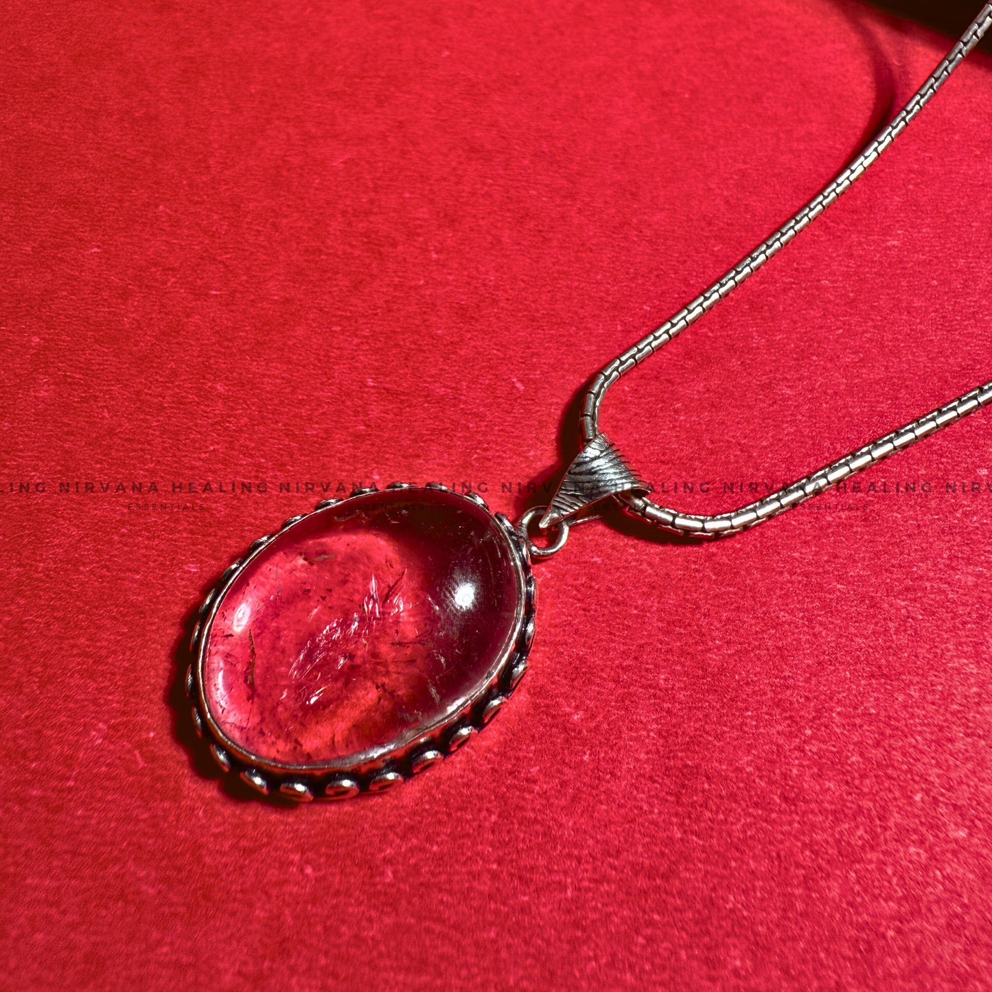 ROSE QUARTZ OVAL PENDANT (Love, Romance, Relationship And Emotion Balance) image 6