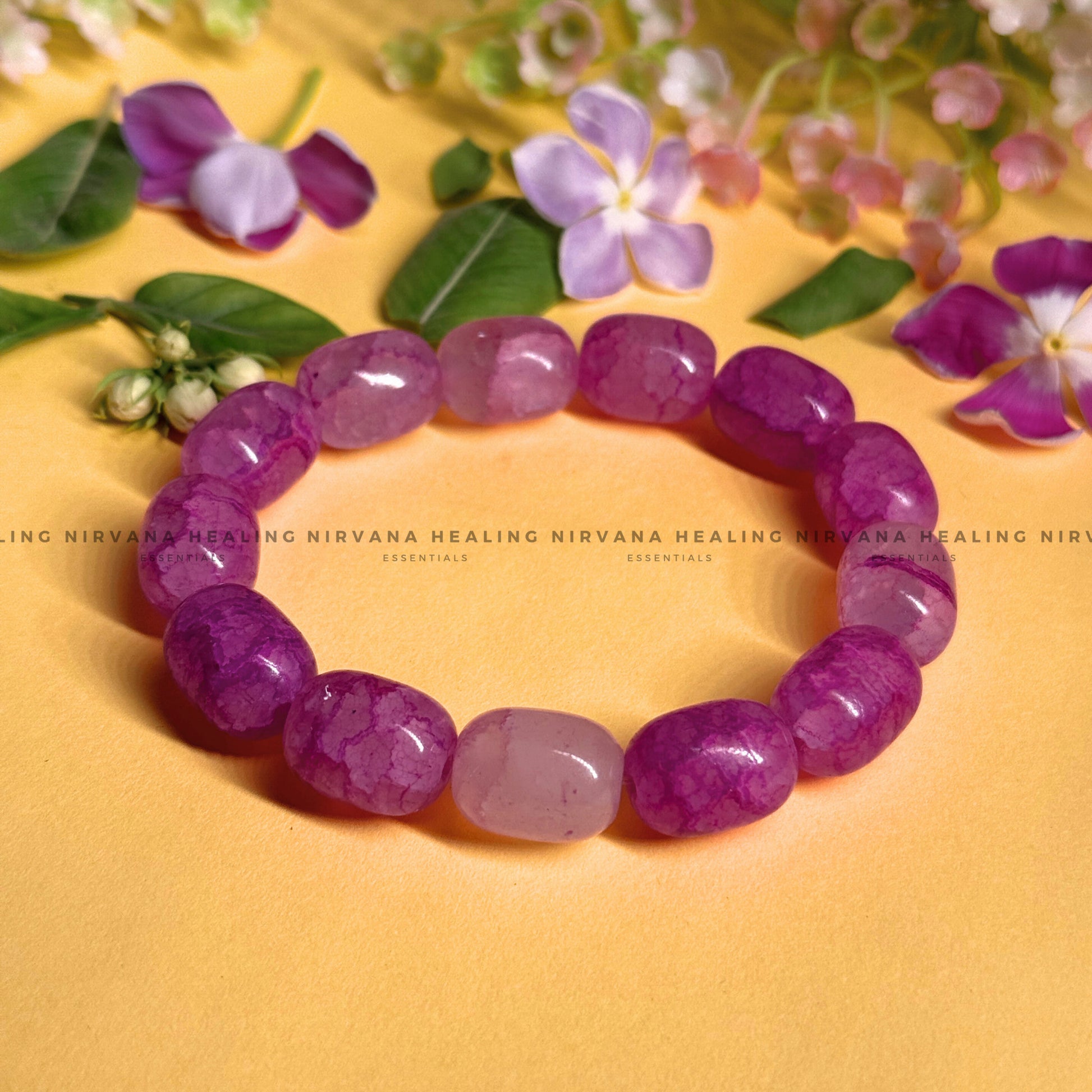 PINK AVENTURINE TUMBLE BRACELET (Positivity, Heart Healing, Optimism And Compassion) image 0