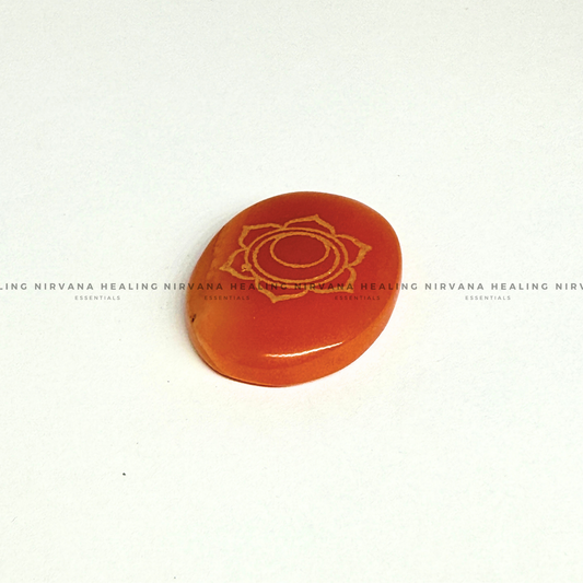 SACRAL CHAKRA RED CARNELIAN ZIBU COIN (Creativity, Courage, Passion And Stamina) image 1