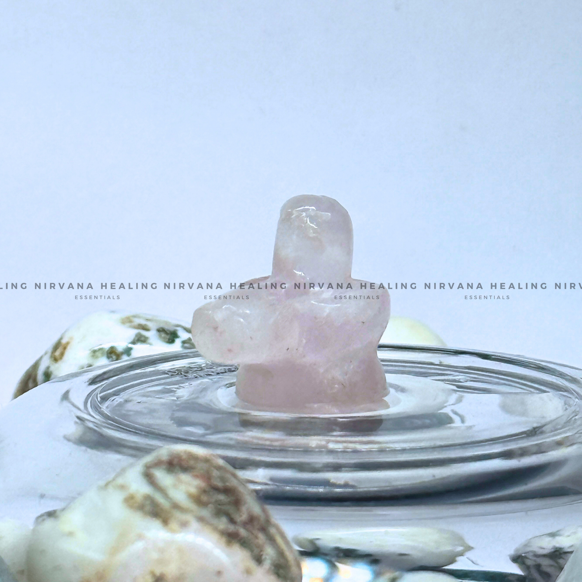 ROSE QUARTZ SHIVLING (1 Inch) (Love, Romance, Relationship, Emotion And Balance) image 1