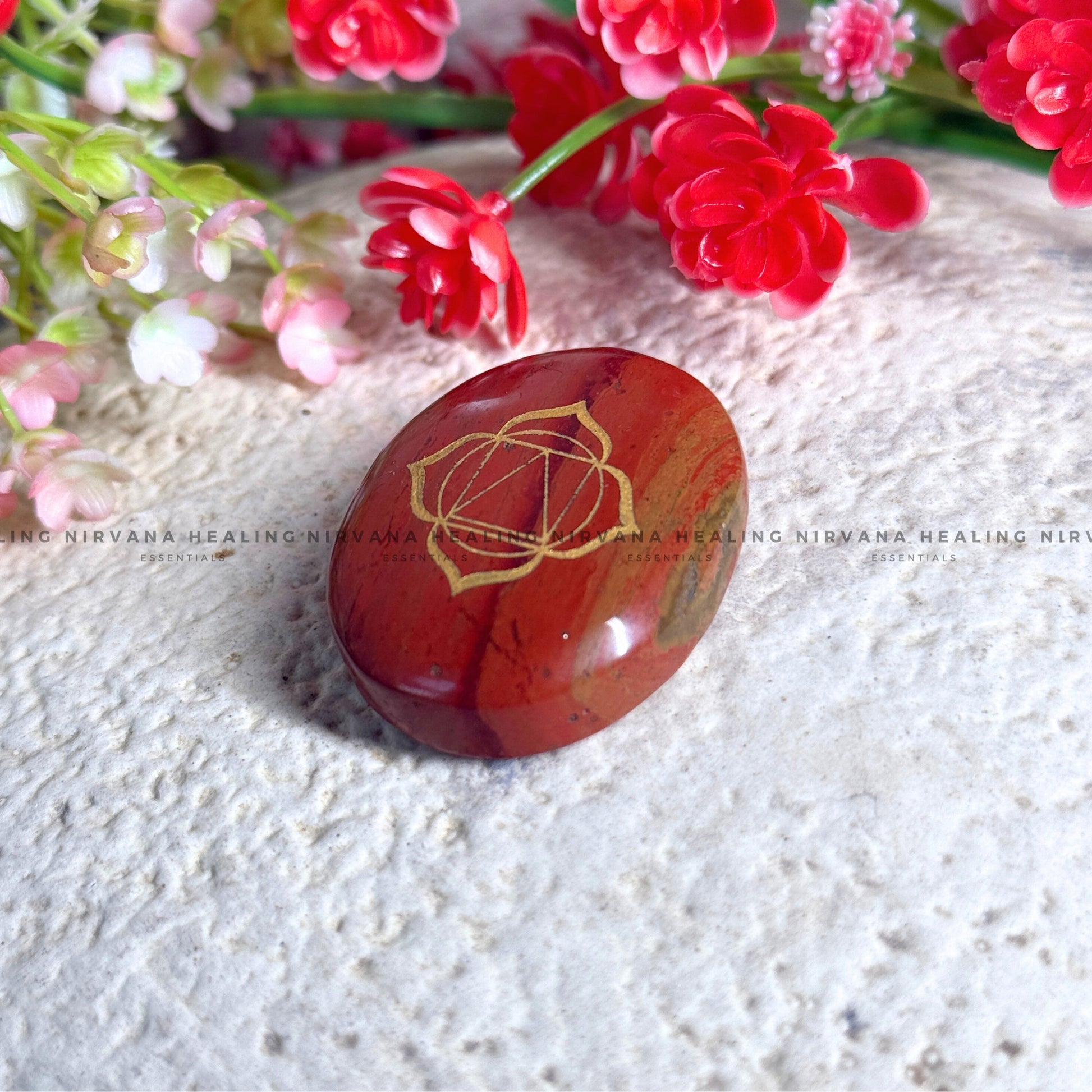 RED JASPER ROOT CHAKRA ZIBU COIN (Immunity, Strength, Health And Pain Relief) image 0