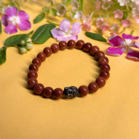 Golden Sunstone Round Beaded Bracelet