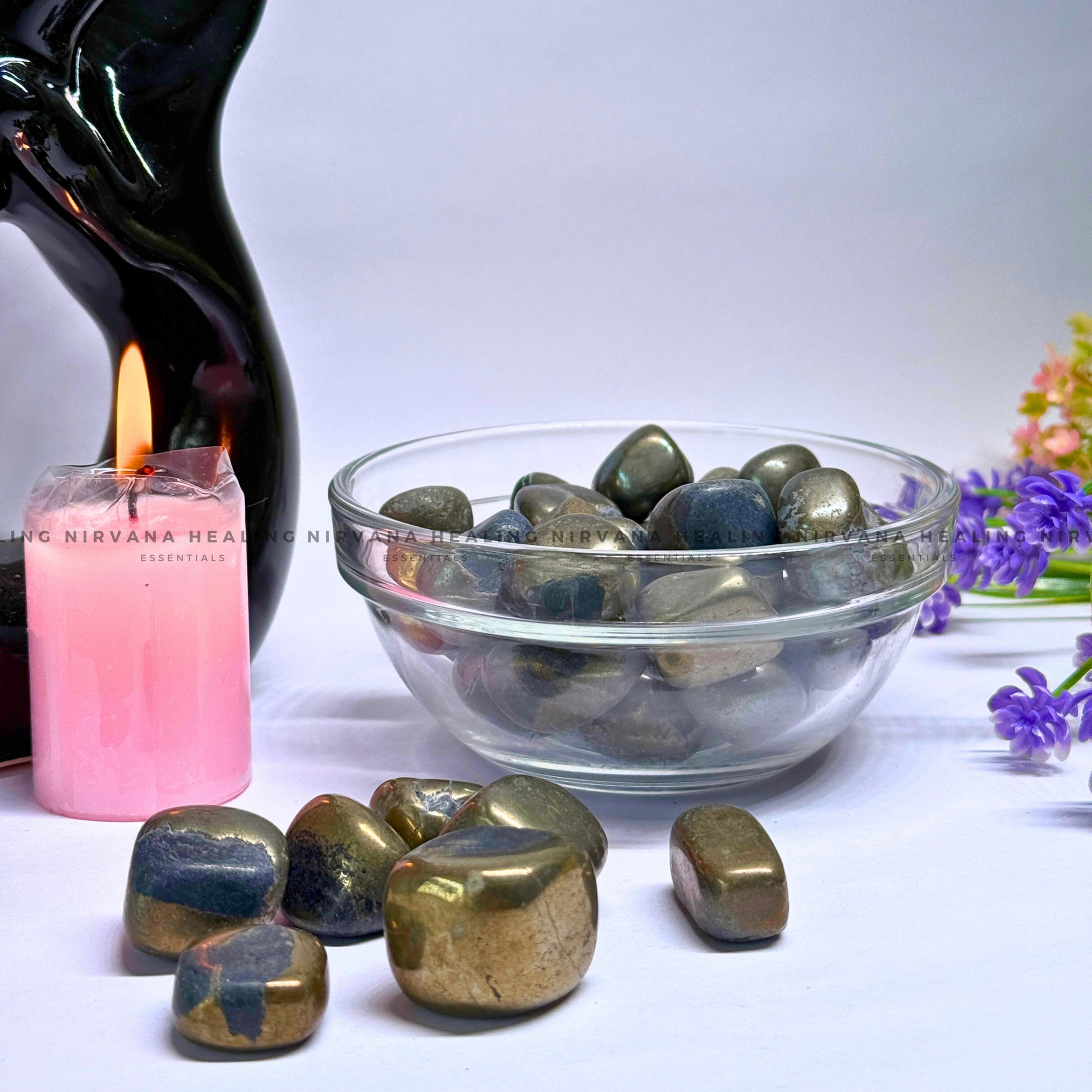 PYRITE TUMBLE STONES (Money Magnet, Prosperity, Fame And Abundance). image 2
