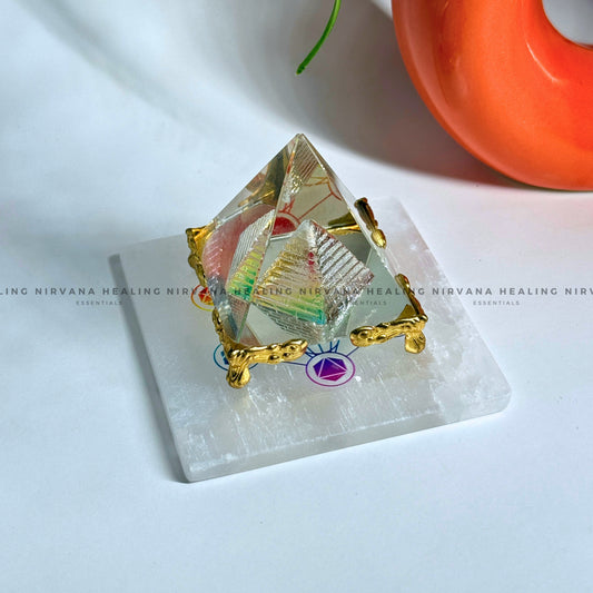  SELENITE METRATRON CUBE CHARGING PLATE (Aura Cleansing, Charging, Cleansing And Purification). image 0