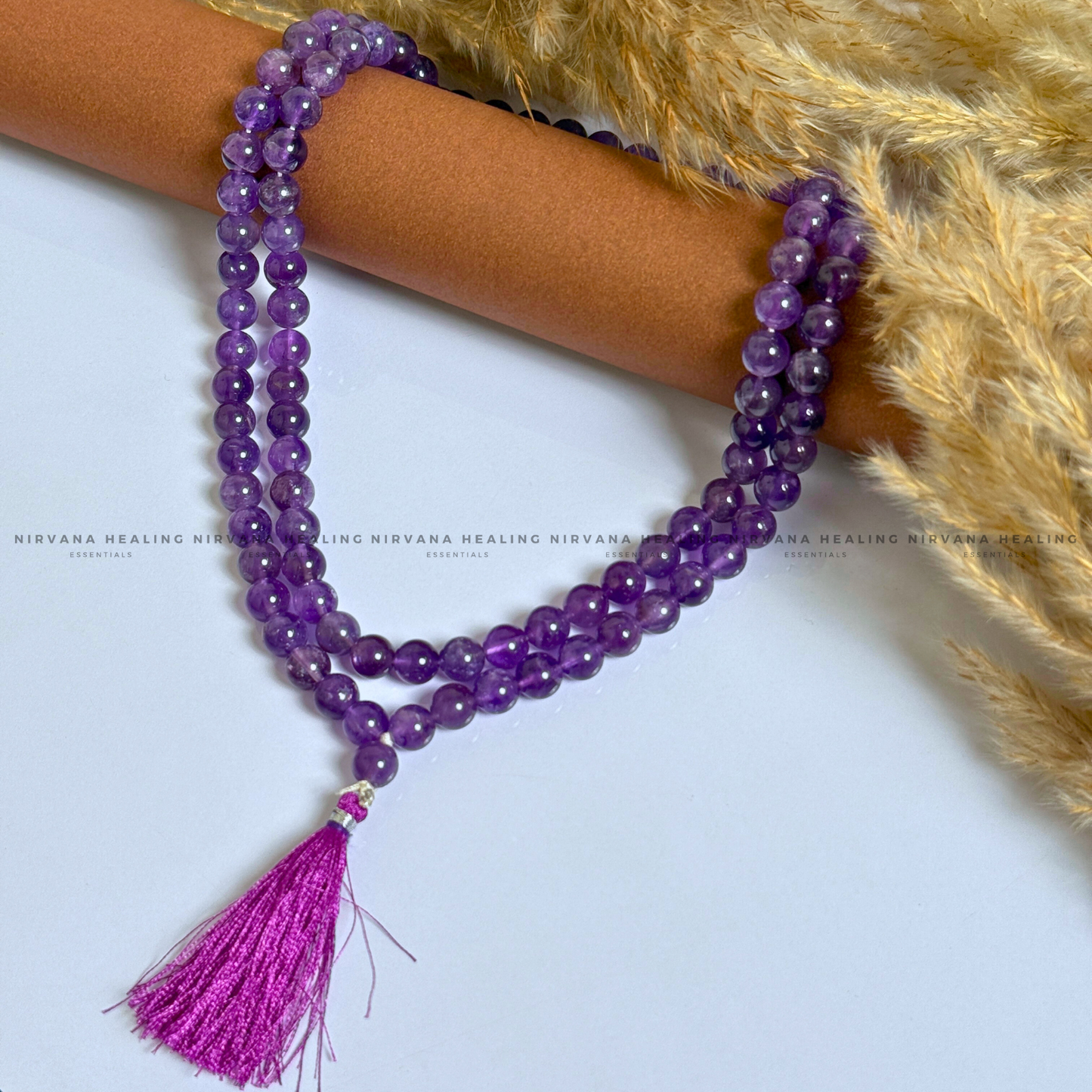 AMETHYST MALA (Meditation, Stress Reduction, Intuition and Manifestation) image 0