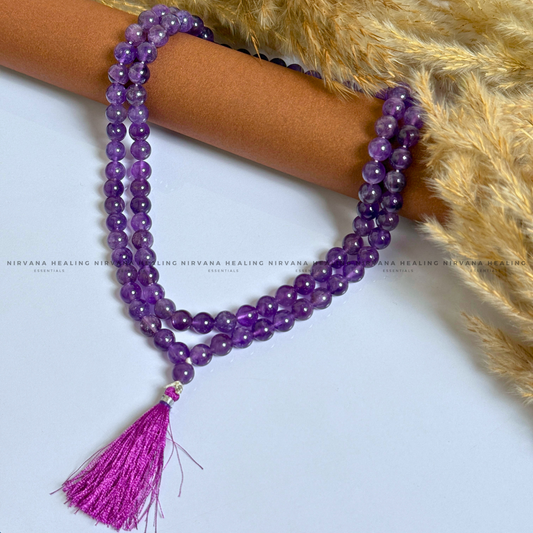AMETHYST MALA (Meditation, Stress Reduction, Intuition and Manifestation) image 0