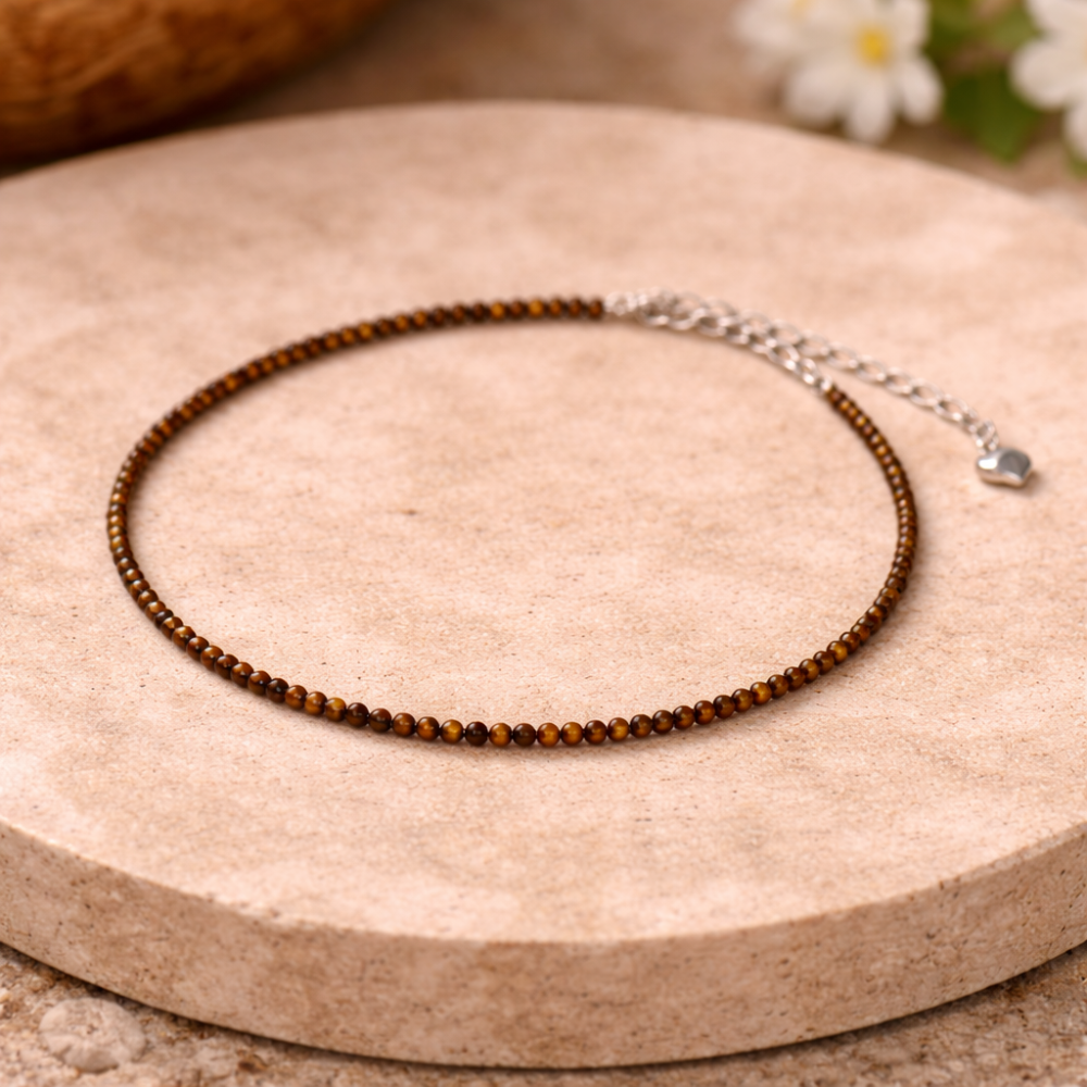 TIGER EYE ANKLET -  Confidence, Protection & Grounded Strength image 4