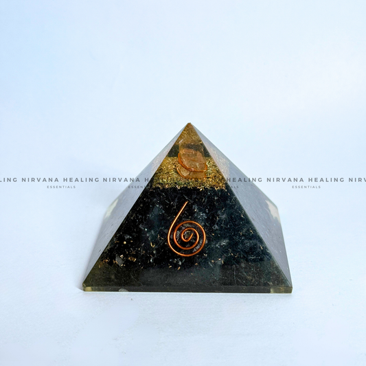 BLACK AGATE 5 ELEMENT PYRAMID (Grounding, Protection, Success And Courage) image 0