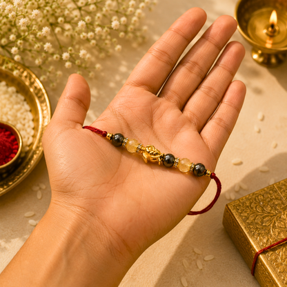 Pyrite & Citrine Rakhi