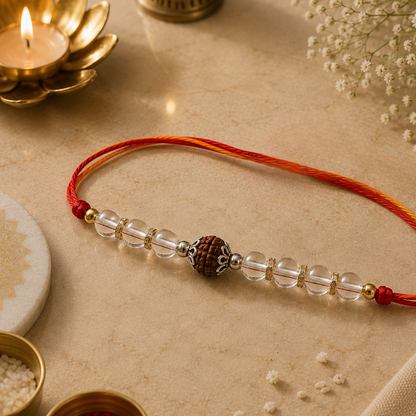 Clear Quartz Crystal Rakhi