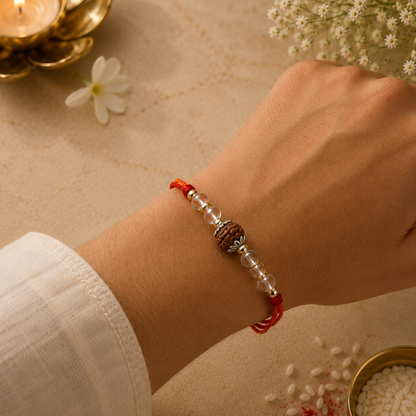 Clear Quartz Crystal Rakhi