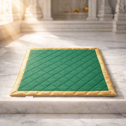 MEDITATION AASAN COTTON QUILTED - Grounding, Comfort & Focused Energy - Green image