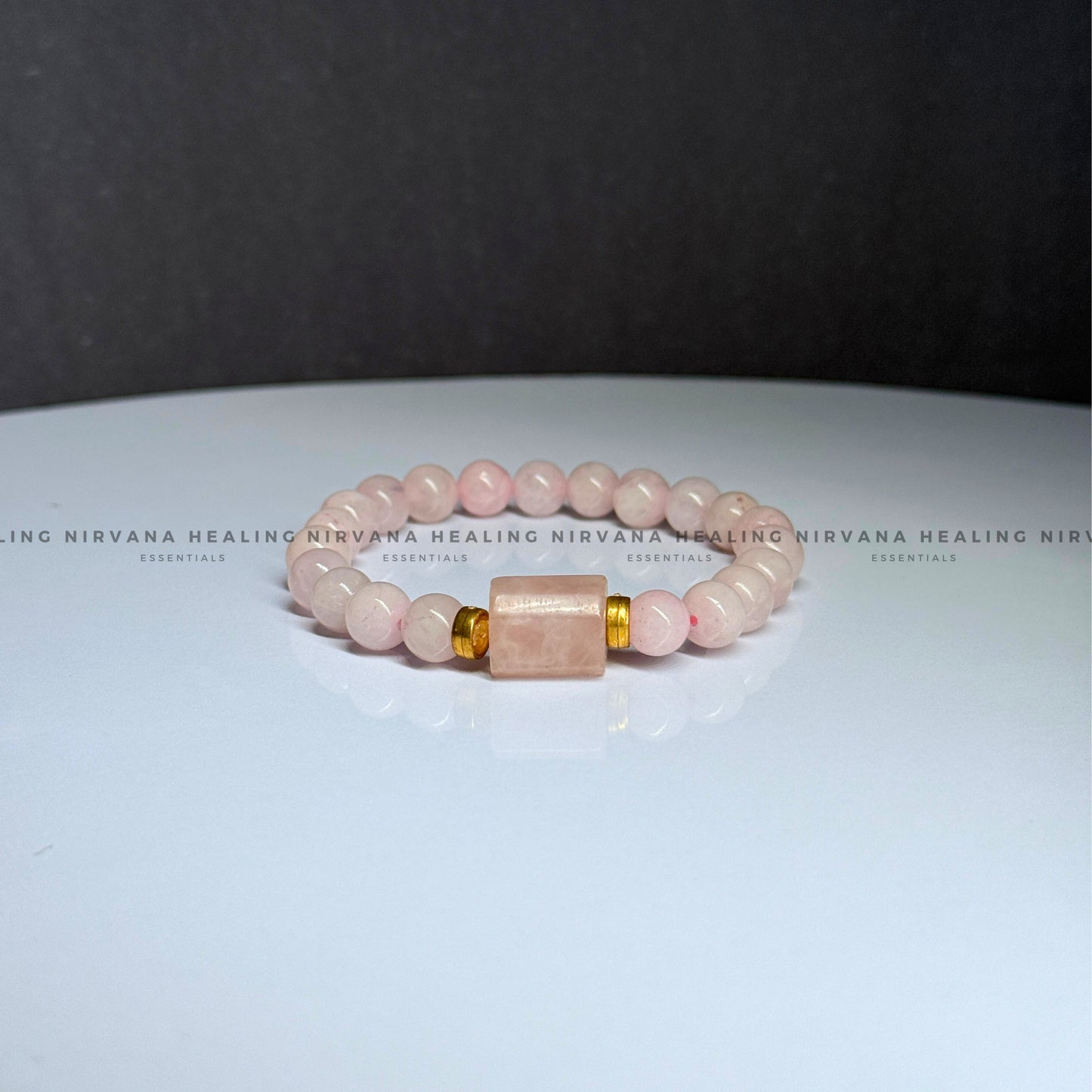 ROSE QUARTZ DESIGNER BEADED BRACELET (Love, Romance, Relationship And Emotion Balance) image 1