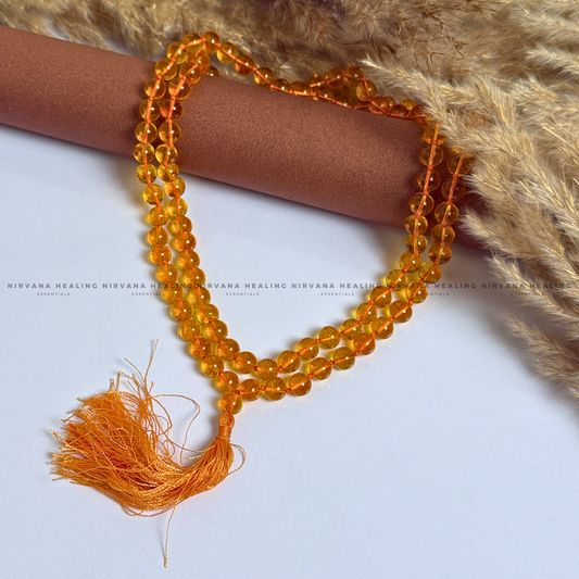 YELLOW CITRINE NATURAL MALA (Abundance, Creativity, Success And Confidence) image 0