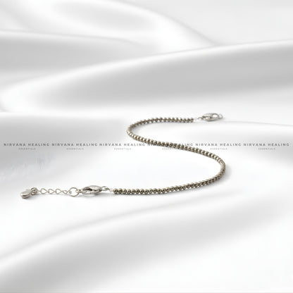 DHANALAKSHMI RAW PYRITE ANKLET (Money Magnet, Prosperity, Fame And Abundance) image 6