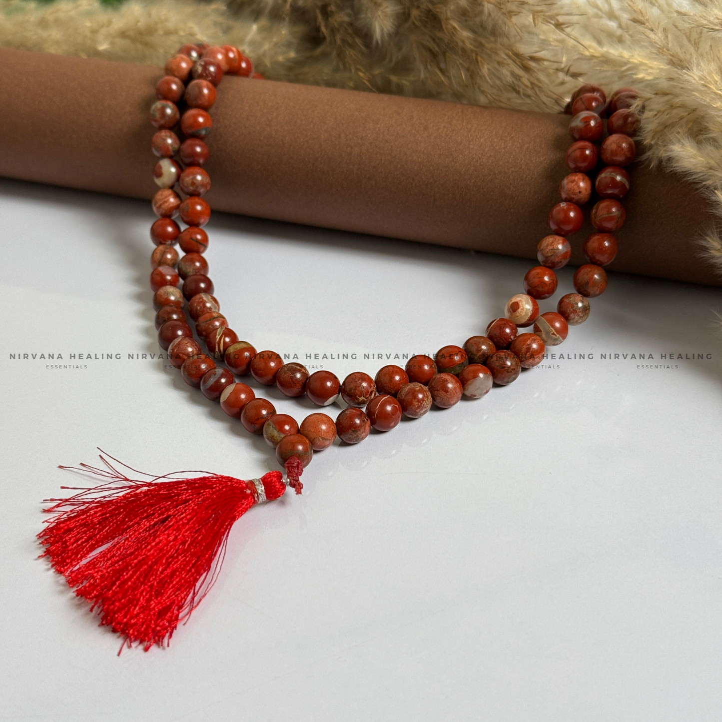RED JASPER MALA (Endurance, Stability, Vitality, Stamina, Courage) image 1
