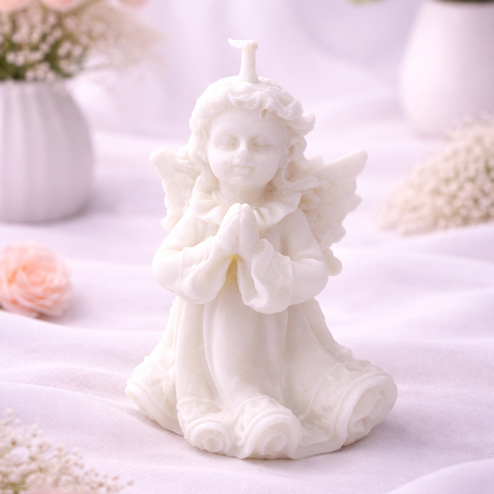 SERENITY PRAYER ANGEL CANDLE (Made From Natural Beeswax) image 4