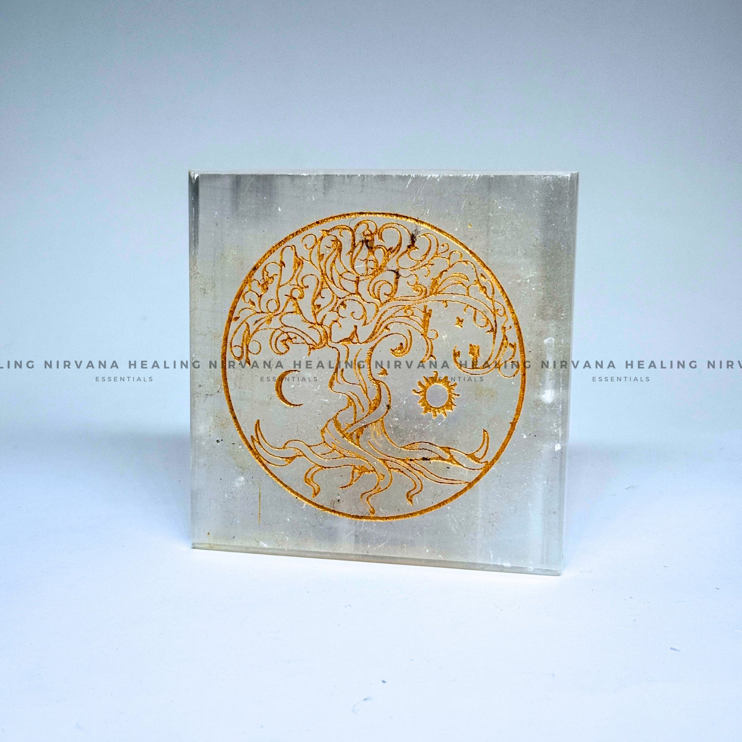 SELENITE TREE CHARGING PLATE (Aura Cleansing ,Charging, Cleansing And Purification). image 2