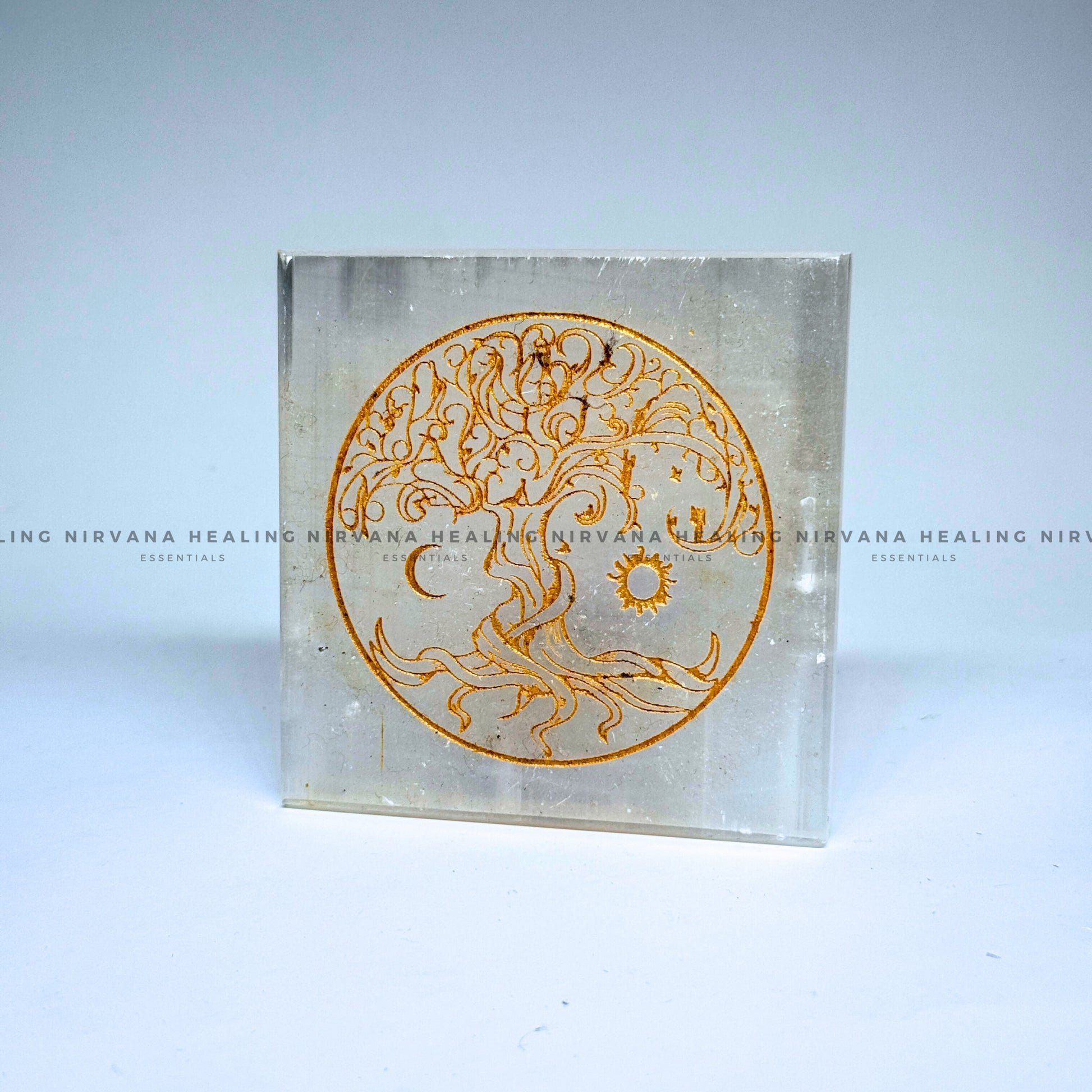SELENITE TREE CHARGING PLATE (Aura Cleansing ,Charging, Cleansing And Purification). image 2