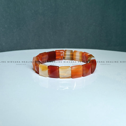 RED CARNELIAN PYRAMID BRACELET (Creativity, Courage, Passion And Stamina) image 1